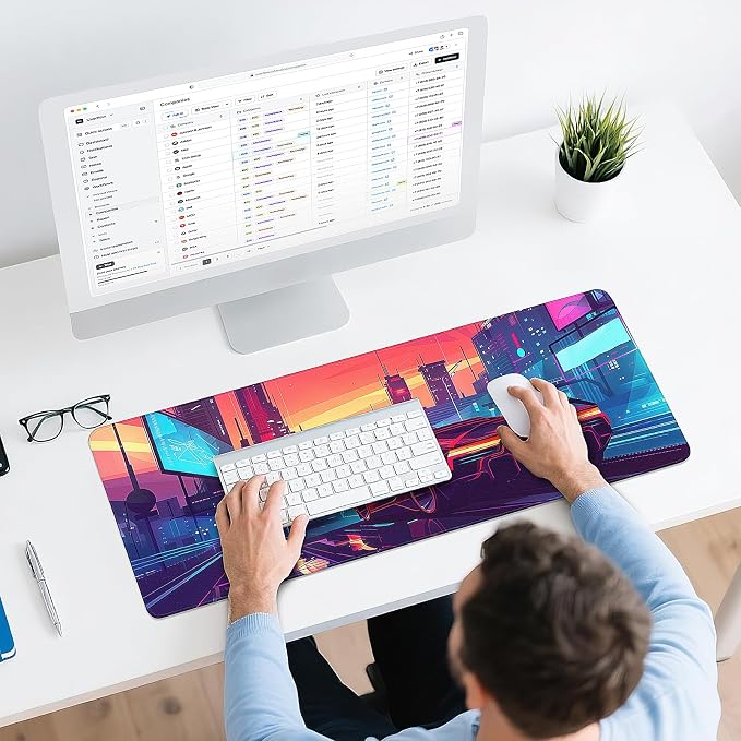 Gaming Mouse Pad - (31.5"×11.8") Sports Car Large Mouse Pads for Desk - Desk Mat for Keyboard and Mouse with Non-Slip Base, Desks Pad Matfor Game/Office & Home