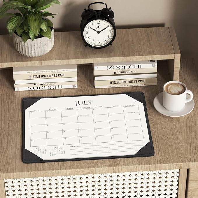 Jotsome Desk Calendar 2026 - 2027 with Desktop Mat, Desk Pad Calendar From July 2026 to December 2027 14x10.5 inch, Desk Blotter Calendar for Home Office and School, Easy Planning, Gift for the Holidays, Black