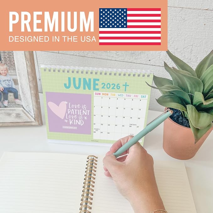 Small Desk Calendar 2026-2027 Standing Flip - 18-Month 2026 Desk Calendar Small for Home, Office & School, Standing Desks Calendars 2026-2027, Mini Desks Calendars, Back to School Teacher Gifts