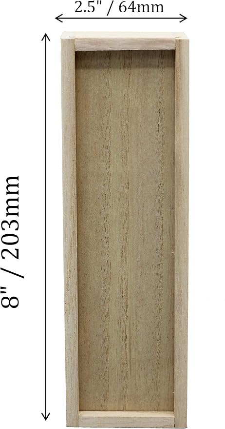 Creative Hobbies® Unfinished Wooden Pencil, Pen, Stash, Trinket Storage Box with Slide Top