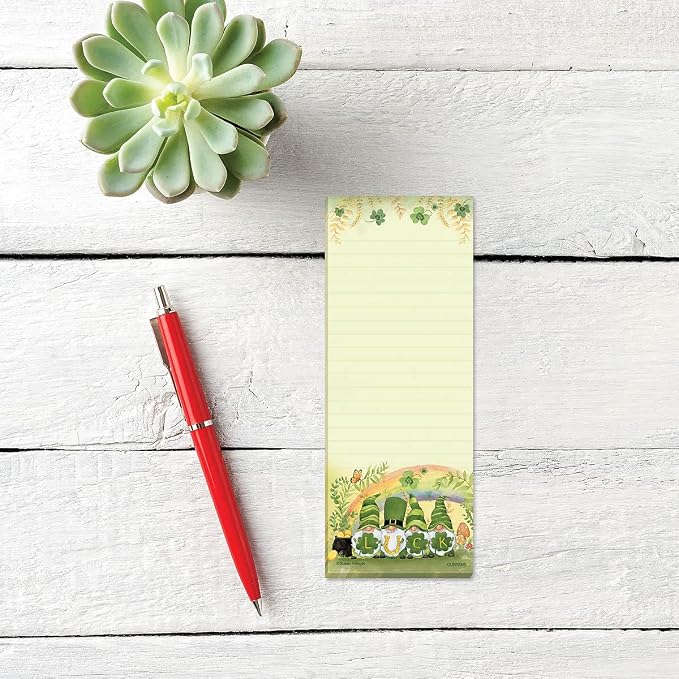 Current Seasonal Holiday Gnomes Magnetic Notepad Set – Set of 12 Mini Memo Pads, 30-Sheet Pads, 2½ x 6½ Inches, Easter, Christmas, Thanksgiving Shopping List, to-Do Notes, Printed in The USA