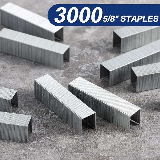 Deli Staples, Premium Heavy Duty Staples for Heavy Duty Staplers, 5/8'' Length, 20-120 Sheet Capacity, 100/Strip, 3000/Box