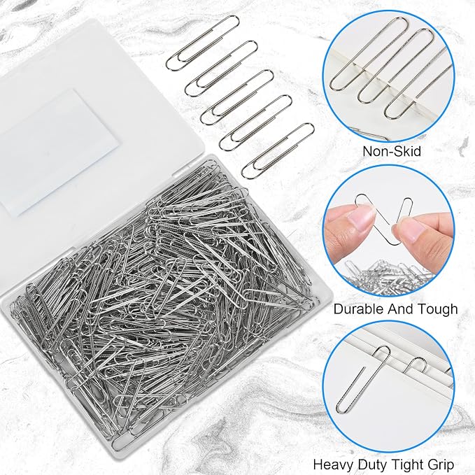 Large Paper Clips Non-Skid,2' Jumbo PaperClips,300 Pcs Metal Paper Clips. | Large Paper Clips Non-Skid, 2 Inch Jumbo PaperClips, 300 Pcs Metal Paper Clips,Paperclips for Office&School Supplies.