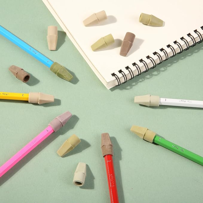 Mr. Pen- Pencil Erasers Toppers, 120 Pack, Colorful, Latex Free, No Smudge | Mr Pen Erasers for Pencils