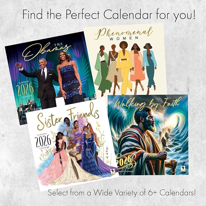 African American Expressions 2026 Wall Calendar Gift – The Obamas – Monthly Calendar Celebrating Black Culture & History, 12x12 Hanging Calendar, 16 Months
