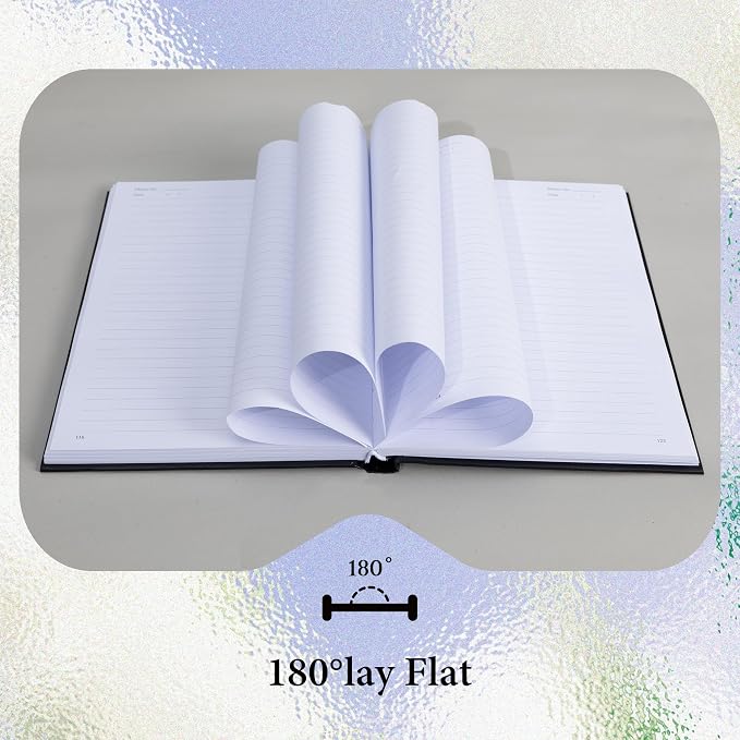 MGGAO Lined Journal Notebook for Women, A5 Vintage Journal for Writing | Hardcover, 192 Numbered Pages, 2 Ribbons, Aesthetic Design, For Writing, Note Taking, Journaling, School, Travel