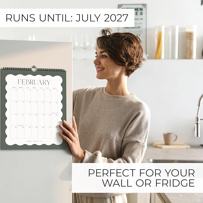 Aesthetic 2026 Wall Calendar - Runs from January 2026 Until July 2027 - The Perfect Large Modern 2026-2027 Calendar Planner for Easy Organizing