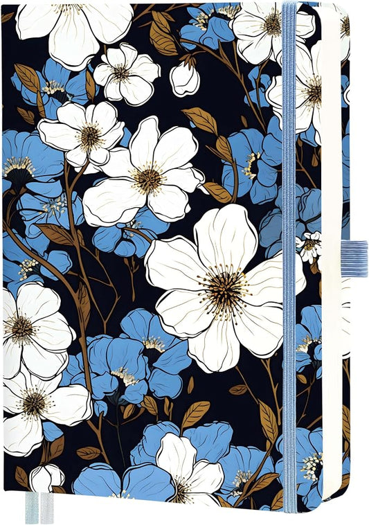 Mlife Lined Journal Notebook for Women & Men,A5 Hardcover PU Leather Journals for Writing,100 GSM Thick Paper, Perfect for College,Work,Office Supplies,Garden B