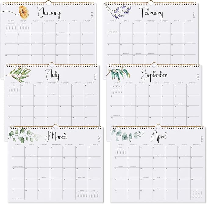 2026-2027 Wall Calendar, Jokotha 18 Monthly Calendar Runs from January 2026 to Jun 2027, 15" x 12", Wirebound, Monthly Planner for Home & Office Organization