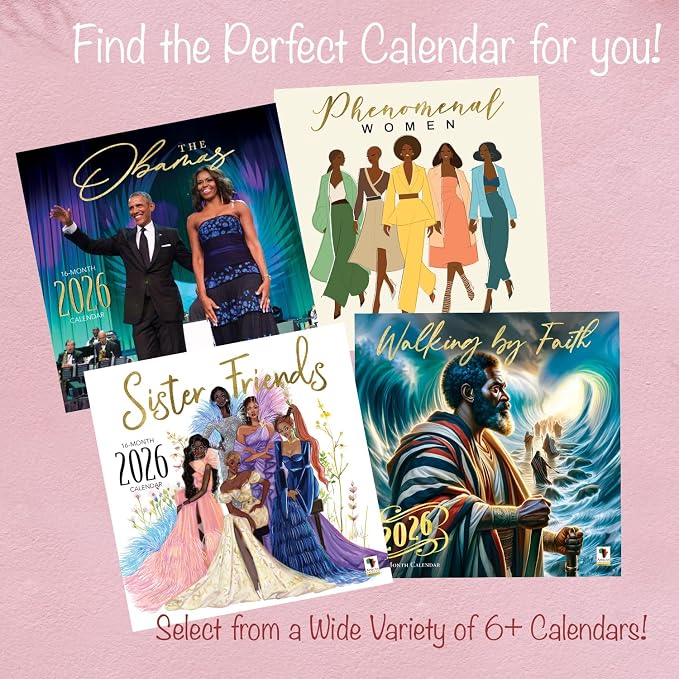 African American Expressions 2026 Wall Calendar – Woman with God – Monthly Calendar Celebrating Black Culture & History, 12x12 Hanging Calendar, 16 Months – Christian Gift for Women