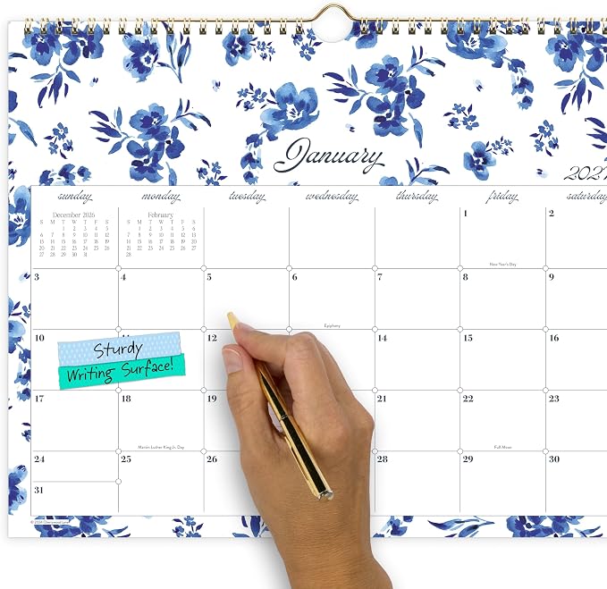 Mead Cambridge 2027 Wall Calendar, Monthly, 15" x 12" Planner, Cherrywood Lane, Everly Floral (CL23-707-27)