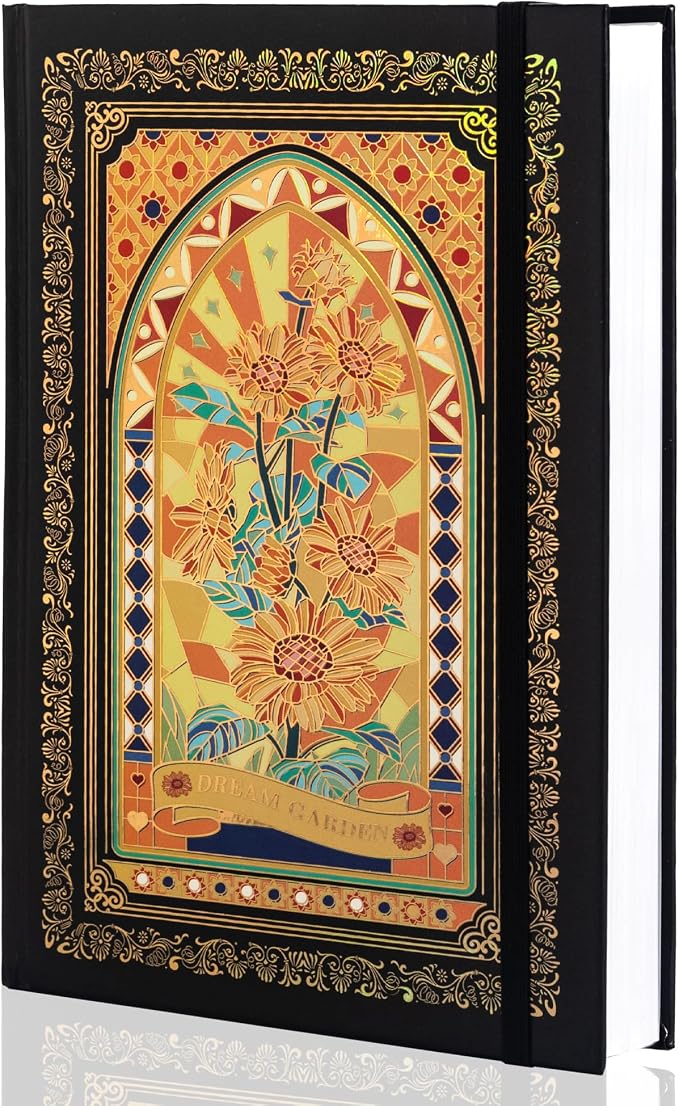 MGGAO Lined Journal Notebook for Women, A5 Vintage Journal for Writing | Hardcover, 192 Numbered Pages, 2 Ribbons, Aesthetic Design, For Writing, Note Taking, Journaling, School, Travel