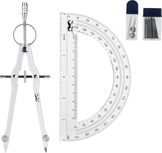 Mr. Pen- Protractor and Compass Set, Compass Protractor Set, Protractor | Compass for Geometry, Math Compass, Compass School, Math Compass and Protractor, Geometry Tools Set