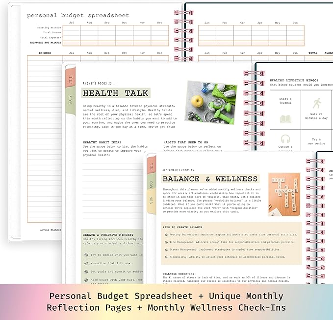 Blue Sky 2026-2027 Weekly & Monthly Academic Planner, 5.88"x8.63", Callisto | July 2026 - June 2027, Flexible Cover, Wirebound, Laminated Tabs, Storage Pocket, 20 Extra Notes Pages, WAAV
