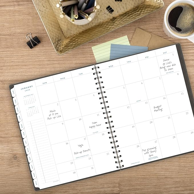 AT-A-GLANCE® Signature Collection 2027 Weekly Monthly Planner, Gray, Large, 8 1/2" x 11"