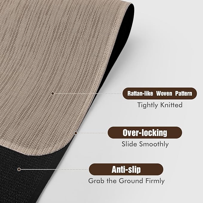 Blvornl Office Chair Mat for Hardwood Floor and Low Pile Carpet, 47.2"x 60" Desk Chair Mat for Hard Wood, Anti-Slip Hard Floor Protector Rolling Chair Mat, PVC Mat Desk Rug for Home, Dark Brown