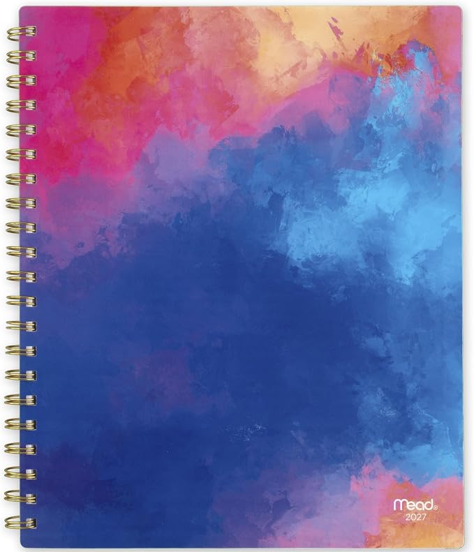 Mead Cambridge 2027 Planner, Weekly & Monthly, 15-Month Oct-Dec, 8.5" x 11", Neochrome (1805-905-27)