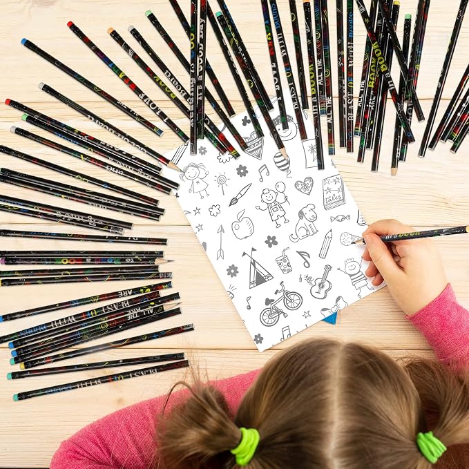 Pasimy 480 Pcs Reading Motivational Pencils Bulk Black Novelty Wooden Pencils with Eraser Classroom Inspirational Pen with Sayings for Kids Student Teacher School Reward Gifts Stationery Party