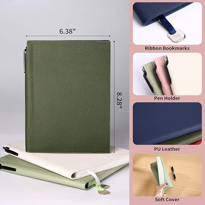 Lined Journal Notebook for Women A5 Softcover Journals for Writing 160 Pages Daily Journaling College Ruled Notebooks for Work School Note Taking, Business 6.38'' X 8.28''