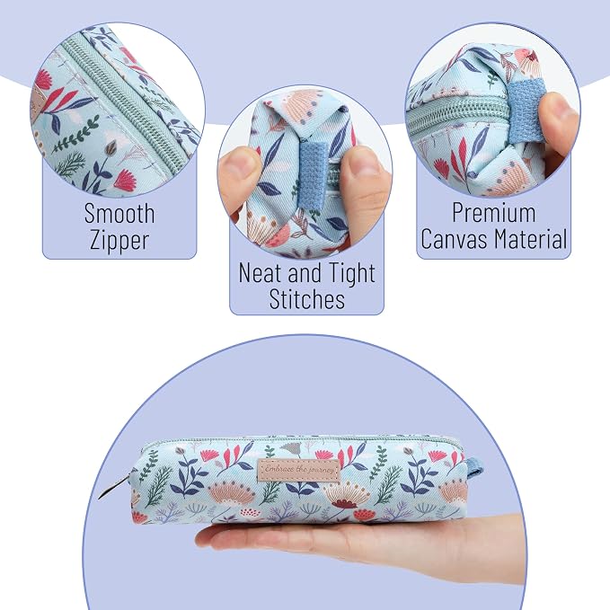 Mr. Pen- Cute Pencil Case Pouch, Multipurpose Canvas Bible Pencil Pouch | Smooth Zipper, Premium Material, Neat Stitches, Ideal for Stationery, Cosmetics, Electronics, School, Office, Travel