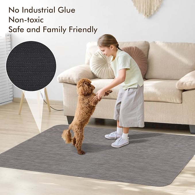 Blvornl Office Chair Mat for Hardwood Floor, 36" x 48" Desk Computer Chair Mat for Hard Wood and Tile Floor, Large Anti-Slip Hard Floor Protector Rolling Chair Mat, PVC Mat Desk Rug for Office Home