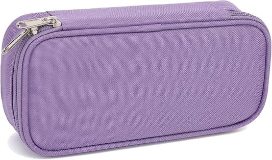 FlowFly Large Capacity Pencil Case for Kids, Boys & Girls – Zippered Multi-Functional Pen Pouch, Soft & Portable Pencil Bag for School, Teens, Students, Purple