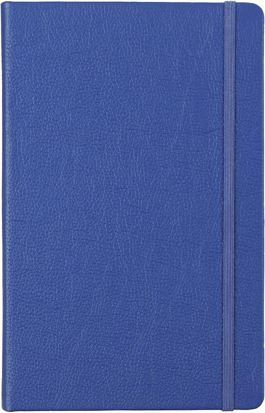 Leather Notebook, Writing Journal, Full-Grain Leather, Narrow Ruled Paper, Notebooks for Work & School, Pacific Blue (8.4" x 5.4”)