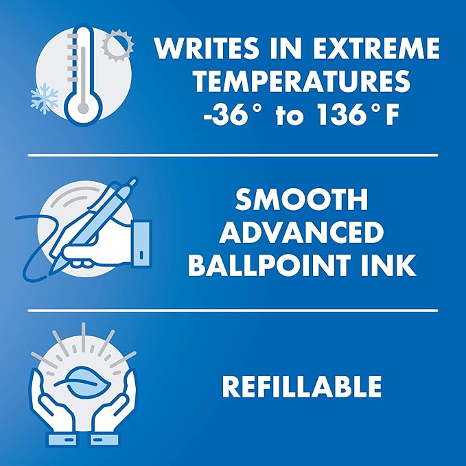 Pilot Acroball PureWhite Advanced Ink Refillable & Retractable Ball Point Pens with Assorted Accents, Fine Point, Ballpoint Pens, Black Ink, 0.7mm, 5-Pack