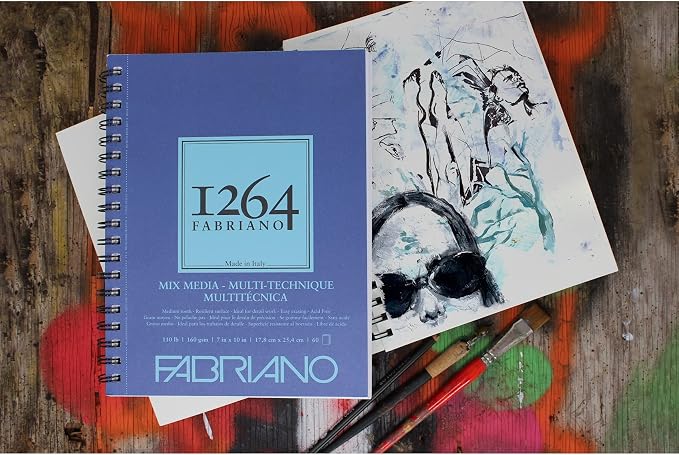 Fabriano 1264 Mixed Media Pad, 9" x 12", 120 lb.