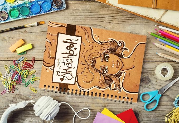 YOTNUS 60 Pcs A5 Spiral Notebooks Journal with Kraft Cover, 5x8 Inches, Ruled Lined Paper, for Work, Sketches, Study, Notes Taking, Gifts, Brown (60 PCS(Lined)