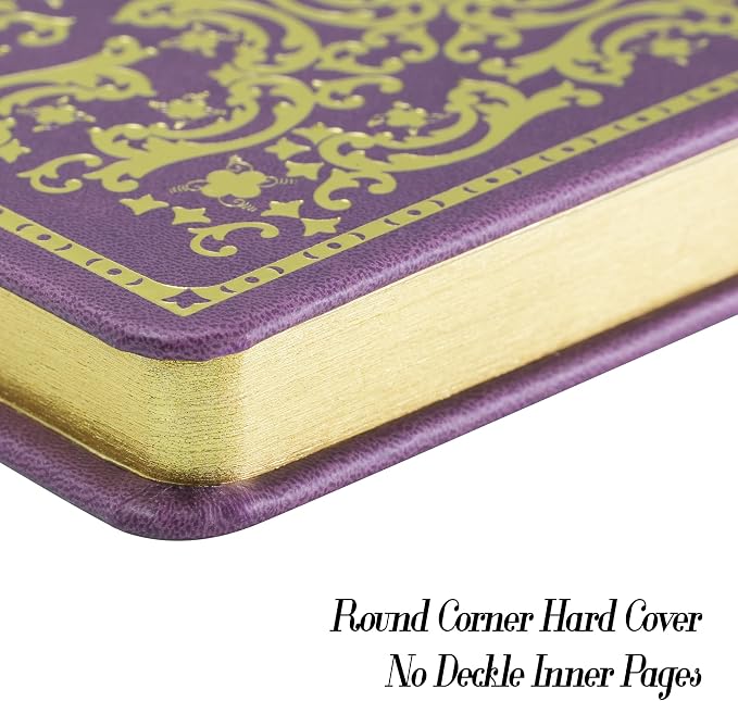 Gilded Vintage Leather Journal Hardcover Antique Diary Notebook | Ornate Decorative Pattern Cover, Premium Lined Paper, Classic Diary for Journaling, Writing, Poetry & Gifting