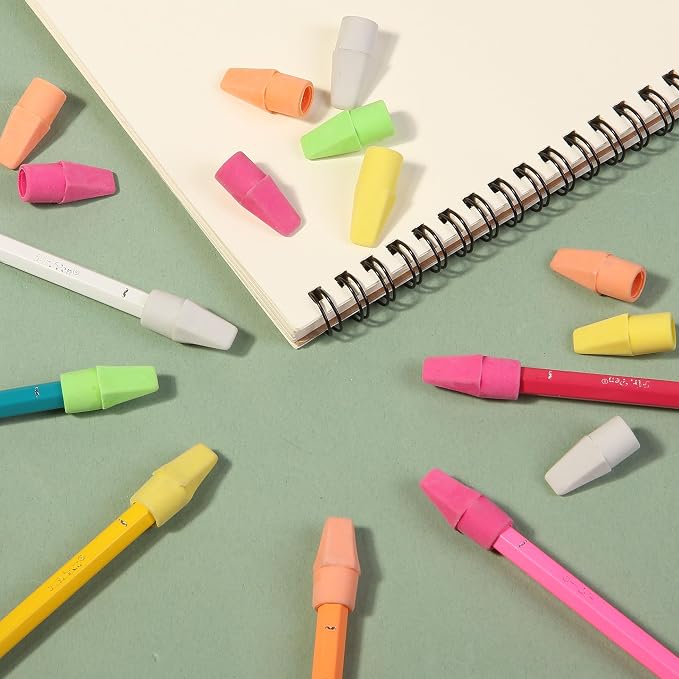Mr. Pen- Pencil Erasers Toppers, 120 Pack, Colorful, Latex Free, No Smudge | Mr Pen Erasers for Pencils