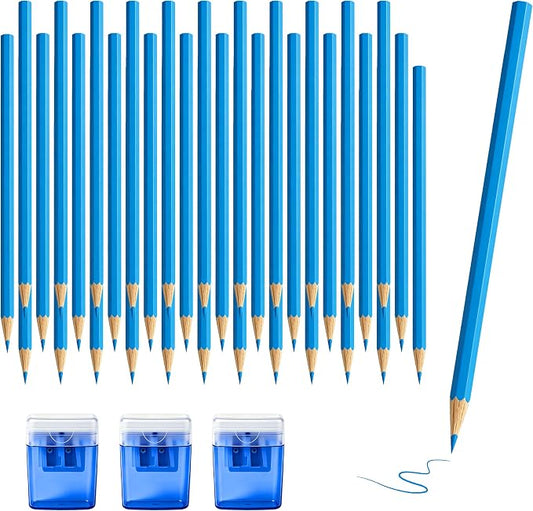 36 Piece Biue Colored Pencils Set with Sharpener, Pre-Sharpened Professional Wooden Art Pencils for Artists Drawing and Sketching, Premium Colored Tone Supplies Delivering Detailed Painting(Blue)