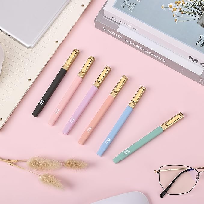 Mr. Pen- Aesthetic Highlighters and Ballpoint Pens No Bleed, 12 Pack | Morandi Colors, Bible Highlighters and Pens No Bleed, Fast Dry and No Smear for Bible Journaling, Planner, School Supplies