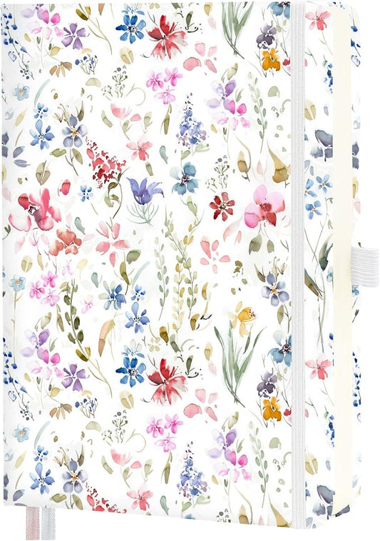 Mlife Lined Journal Notebook for Women & Men,A5 Hardcover PU Leather Journals for Writing,100 GSM Thick Paper, Perfect for College,Work,Office Supplies,Garden D