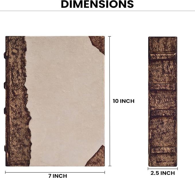 Rustic Vintage Leather Bound Journal - 200 Pages, 10"X7", Vintage - Handmade Antique Deckle Edges Watercolor Paper - Book of Shadows/Spell - Writing Notebook Sketchbook for Women and Men