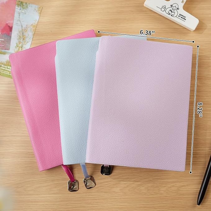 Journal Notebook A5 PU Leather Journals for Writing 160 Pages Daily Journaling Ruled Notebooks for Work