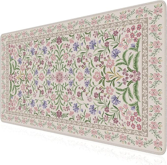 iCasso Desk Mat for Keyboard and Mouse, Large Mouse Pad, Desk Pad Mat, Anti-Slip Big Mousepad with Stitched Edges for Computer Desktop(Purple)