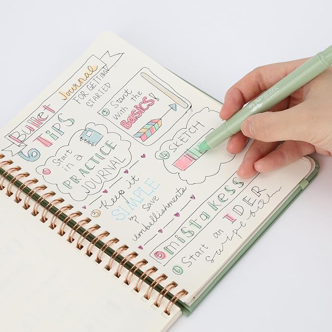 Mr. Pen- Bible Highlighters and Pens No Bleed, 12 Pack | Bible-Safe Gel Highlighters with Colored Ink Pens, Fast-Drying, Smooth Writing for Journaling, Note-Taking