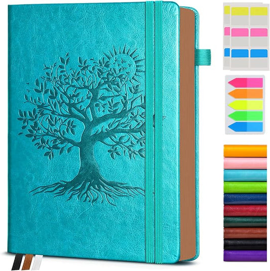 PAIBAS Vintage Leather Journal with 300 Numbered Pages,B5 Lined Journal for Men Women,Daily Journals for Writing,College Ruled Notebook for Work,School,Note taking,Travel Diary,Large (7" x 10")