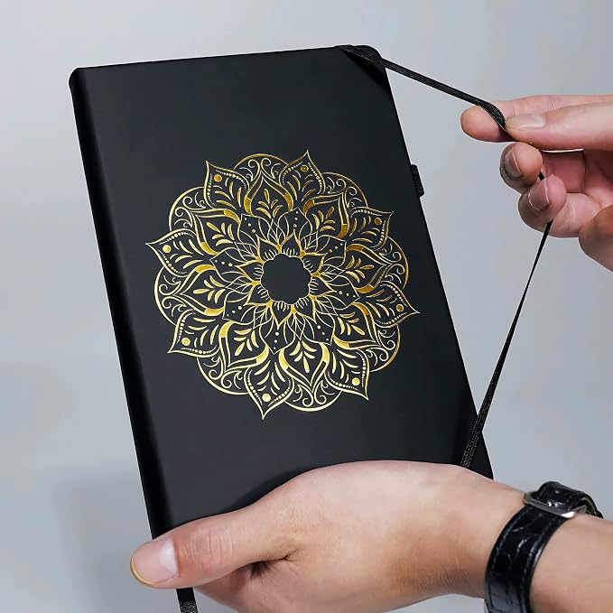 Veway Mandala Journal and Pen Gift Set - Vegan Leather Journal with Pen - Professional Diary for Women or Men - A5 Hardcover Fancy Notebook Gift Set - Index & 224 Lined Pages