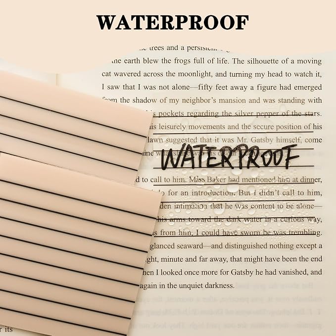 800Pcs Transparent Sticky Notes, Light Yellow Clear Sticky Notes with Lined, 3"x3" Waterproof Translucent Sticky Note Pads, Index Tabs, Clear Post it Notes for Bible Study, See Through Sticky Notes