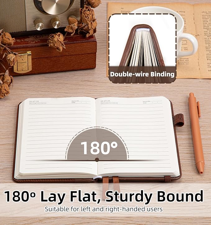 ALKALO 3 Pack Pocket Journaling Notebooks, A6 Small Notebook For Note Taking Journaling Notebooks Journals For Writing Mini Note Pads With Pen Holder 120 Pages 100 GSM Thick Paper(Green,Brown, Black)