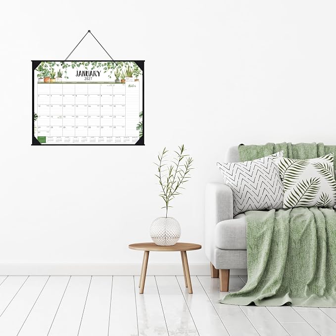 Desk Calendar 2026-2027 - Large Desk Calendar 2026-2027 22x17, Jul. 2026 - Dec. 2027, 26-27 Large Calendar, 18 Months, Corner Protectors - Plants