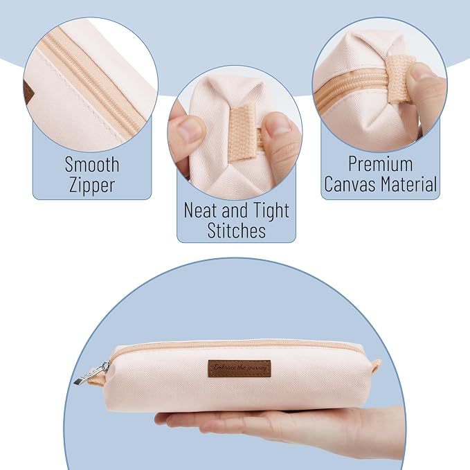 Mr. Pen- Cute Pencil Case Pouch, Multipurpose Canvas Bible Pencil Pouch | Smooth Zipper, Premium Material, Neat Stitches, Ideal for Stationery, Cosmetics, Electronics, School, Office, Travel