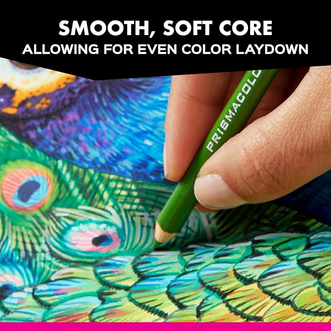 Prismacolor Premier Colored Pencils, Soft Core, Assorted Colors, Durable, Vibrant, Ultra-Smooth, Adult Coloring, Drawing, Sketching, Arts & Crafts, 132 Count (Pack of 4)