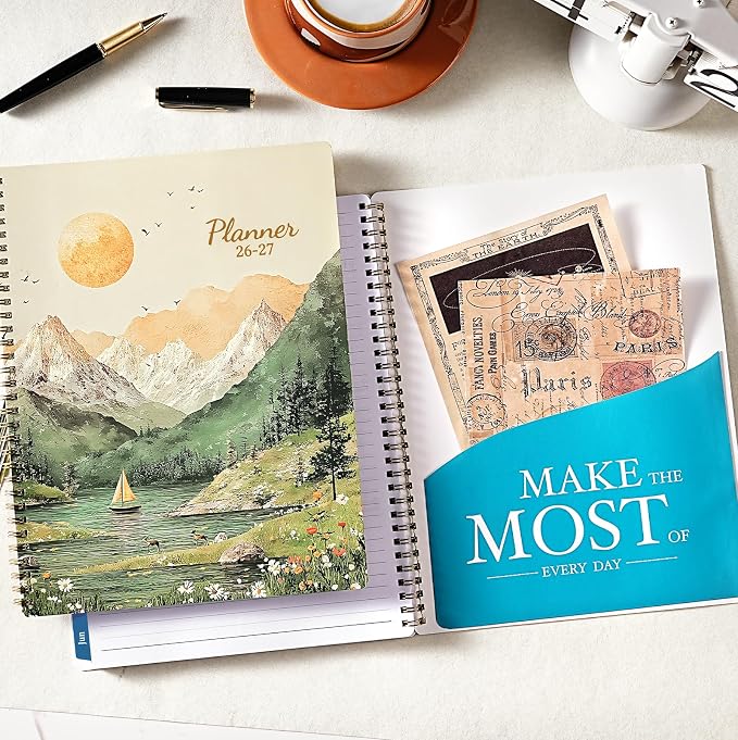 Planner 2026-2027 - Academic Planner 2026-2027 Weekly and Monthly, July 2026 - June 2027, 8.5''x11'', Weekly Monthly Planners with Printed Tabs, Inner Pocket | July 2026 - June 2027, Weekly Monthly Planners, Printed Tabs, Inner Pocket, Planner for Stud...