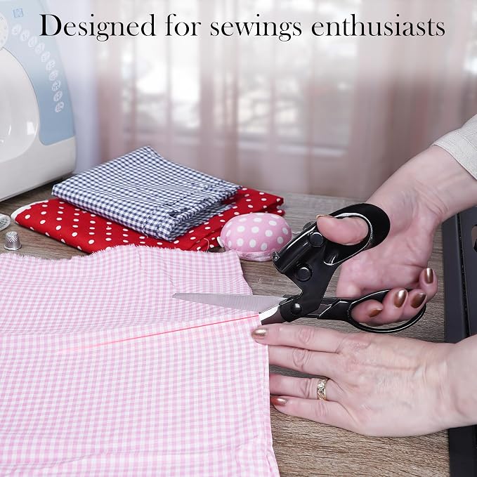 Laser Guided Scissors for Fabric Cutting – BUNDLE- Laser Scissors with Precision Cutting Guide, Sewing & Craft Scissors Bundle with Storage Pouch and Premium Gift Box, Gifts Edition