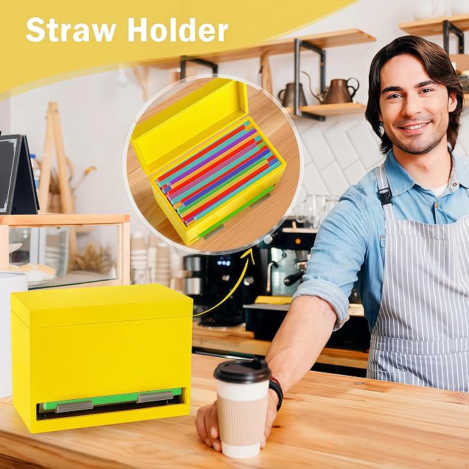 Aigybobo Pencil Dispenser for Classroom, Wooden Pencil Holder for Desk, Teacher Must Haves for Organization and Storage, Pencils Straw Dispenser for Classroom Office Kitchen Restaurant