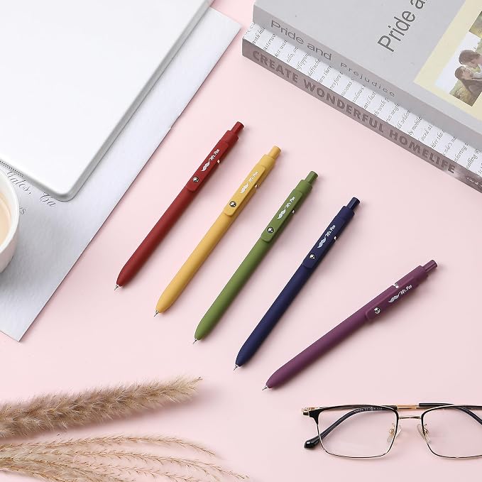 Mr. Pen- Aesthetic Highlighters and Gel Pens, 10 Pack | Vintage Colors Bible Highlighters No Bleed, Black Ink Gel Pens, Fast Dry and No Smear for Bible Journaling, Planner